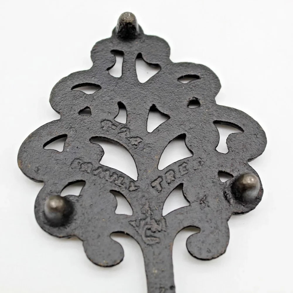 Vintage Mini Cast Iron Trivet Family Tree 9-24